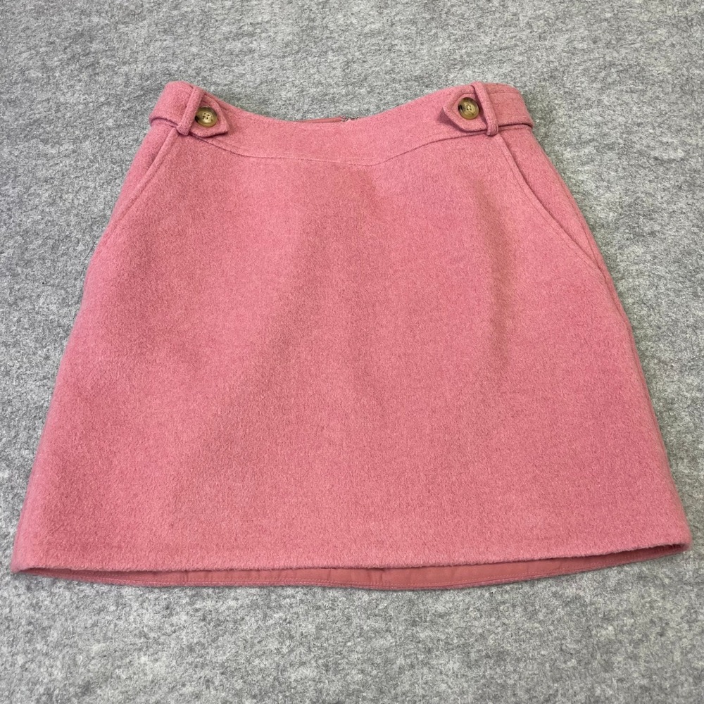 NWOT Loft Petites Pink Wool Blend Mini Skirt Size 2P Preppy Dark Academia